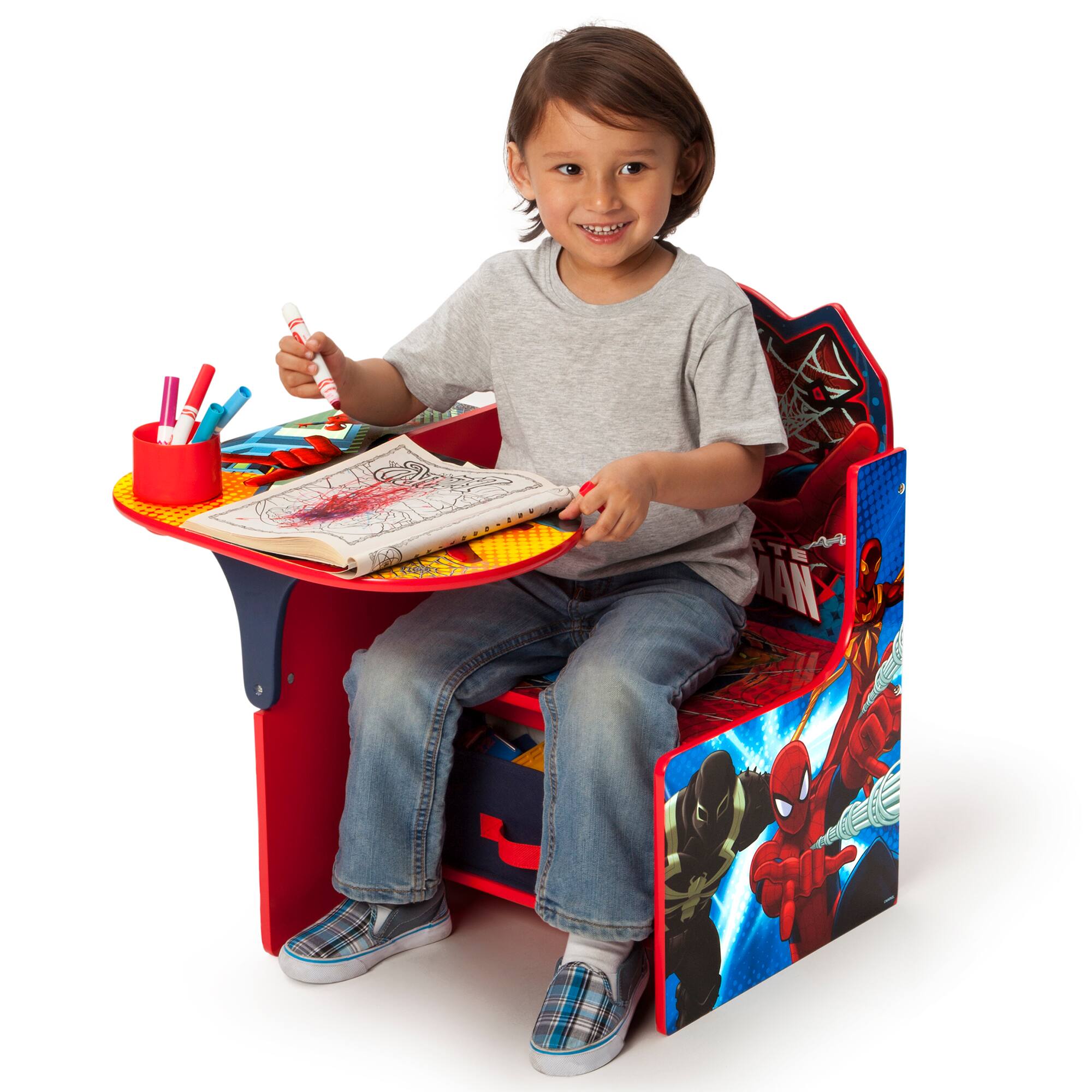 Spider-Man Chair Desk with Storage Bin